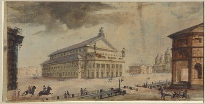 Het Sint-Petersburgse Keizerlijke Bolshoi Kamenny Theater door Domenico Felice Lamoni