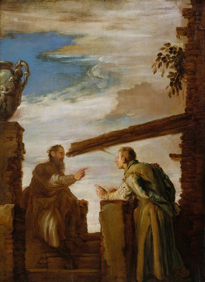 De Parabel van de Splinter en de Balk, ca. 1619 door Domenico Fetti or Feti
