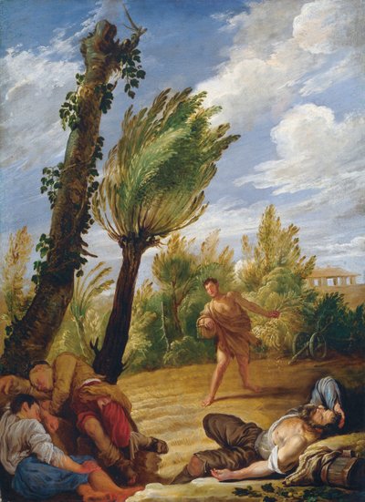De gelijkenis van het onkruid tussen de tarwe, 1620s door Domenico Fetti