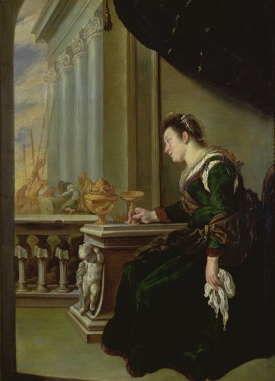 Artemisia rouwt om Mausolus door Domenico Fetti or Feti