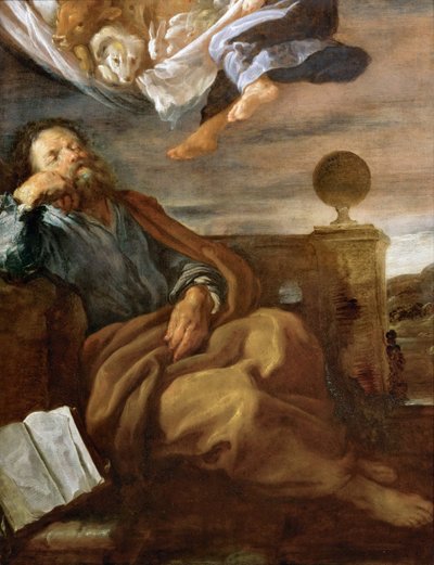 Peters visioen van een laken met dieren door Domenico Fetti or Feti