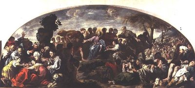 De spijziging van de vijfduizend door Domenico Fetti or Feti