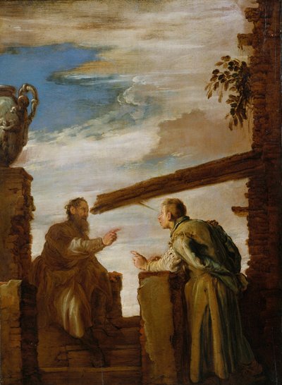 De gelijkenis van de splinter en de balk door Domenico Fetti or Feti