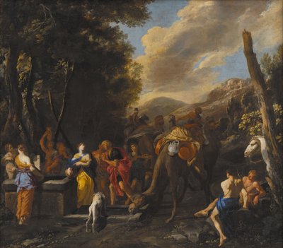 Rebecca en Eliezer bij de Bron door Domenico Gargiulo