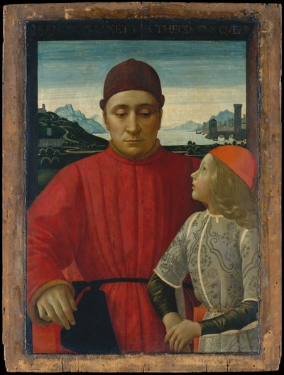 Francesco Sassetti en zijn zoon Teodoro door Domenico Ghirlandaio