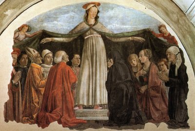 Madonna van Barmhartigheid en Klaagzang

   en Pieta door Domenico Ghirlandaio