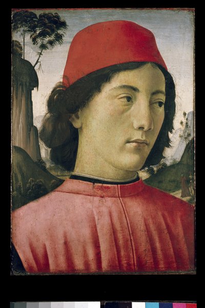 Portret van een Jonge Man, 15e eeuw door Domenico Ghirlandaio