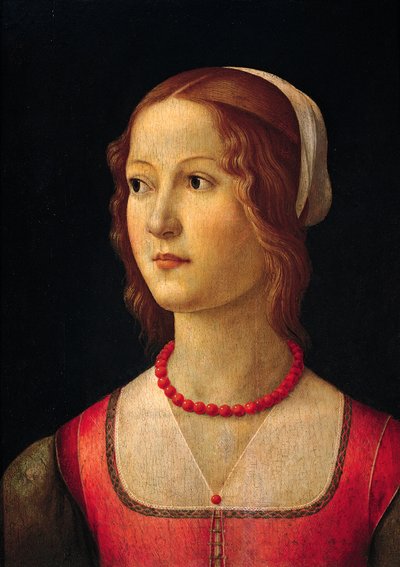 Portret van jong meisje door Domenico Ghirlandaio (1449-1494), circa 1485 door Domenico Ghirlandaio
