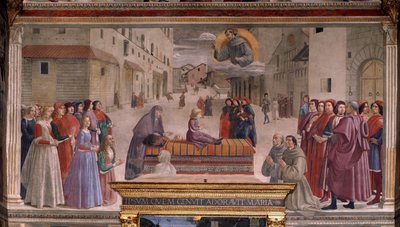 Opstanding van een jongen door Sint Franciscus door Domenico Ghirlandaio