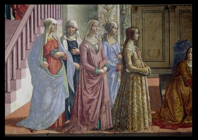 De Geboorte van de Maagd (detail) door Domenico Ghirlandaio