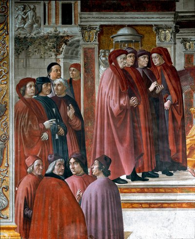 De aankondiging aan Zacharias (detail) door Domenico Ghirlandaio