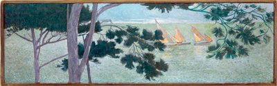Pijnbomen aan zee, 1924 door Domenico Guerello