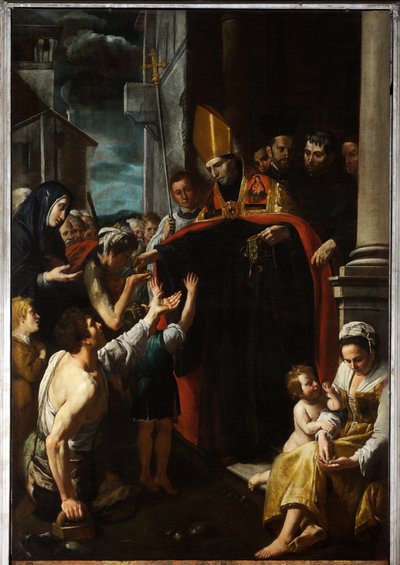 Liefdadigheid van St. Thomas van Villanova door Domenico Il Sarzana Fiasella