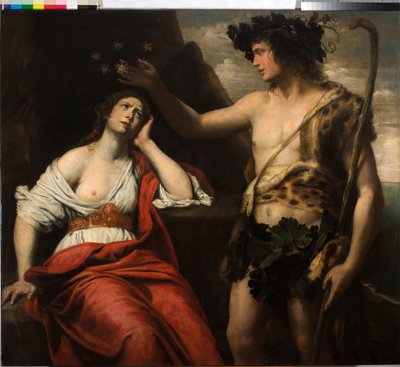 Bacchus en Ariadne door Domenico Il Sarzana Fiasella