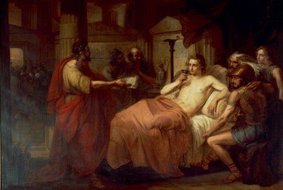 Alexander de Grote en zijn arts Philip door Domenico Induno