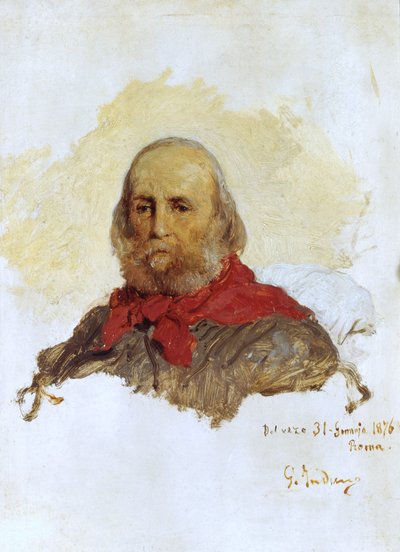 Portret van Garibaldi, 1876 door Domenico Induno