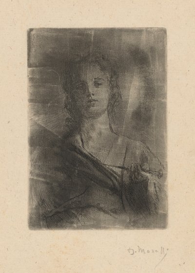Personificatie van gravure door Domenico Morelli