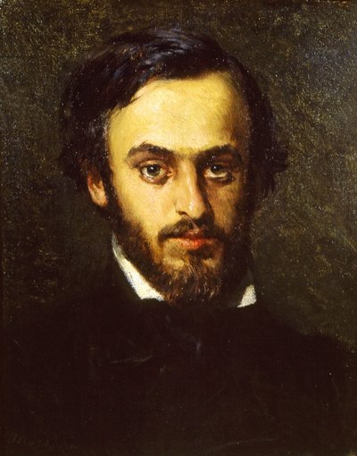Portret van Emilio Villari 1836-1904, 1855-1858 door Domenico Morelli