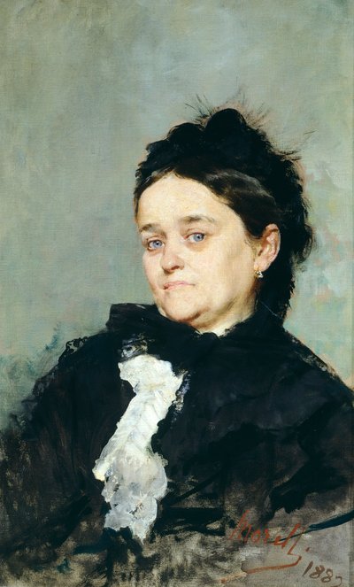 Portret van Virginia Villari door Domenico Morelli