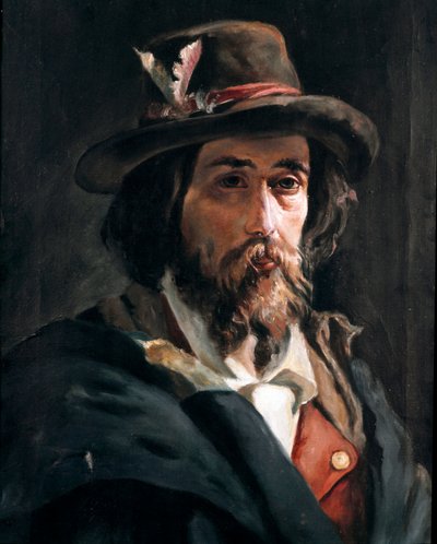 Portret van Francesco Nullo, Italiaanse patriot en luitenant van het leger van Giuseppe Garibaldi door Domenico Morelli