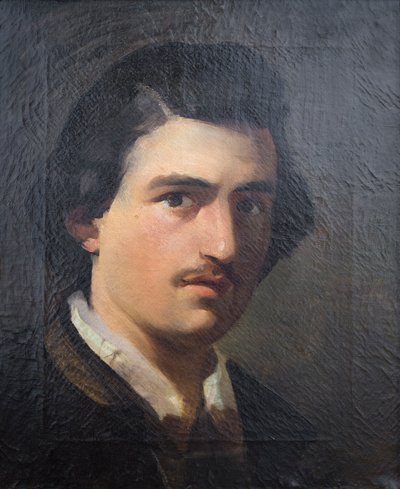 Zelfportret op bijna twintigjarige leeftijd door Domenico Morelli