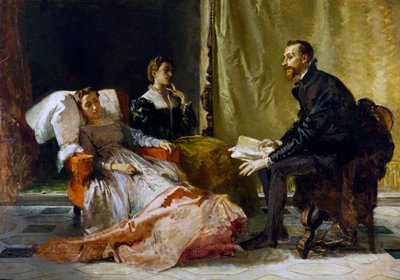 Torquato Tasso (1544-1595) leest Jeruzalem bevrijd aan Eleonora d