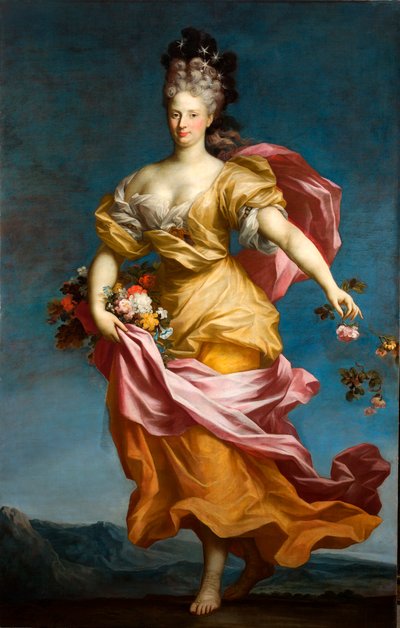 Paola Maria Lomellini Adorno als Flora, ca. 1699 door Domenico Parodi