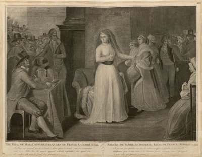 Het Proces van Marie Antoinette, Koningin van Frankrijk, 14 oktober 1793 door Domenico Pellegrini