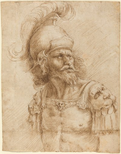Een Soldaat met Helm door Domenico Peruzzini