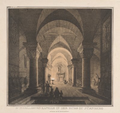 Opmerkelijke gebouwen uit de middeleeuwen in Duitsland: St. Margarets Kapel in het Keizerlijke... door Domenico Quaglio