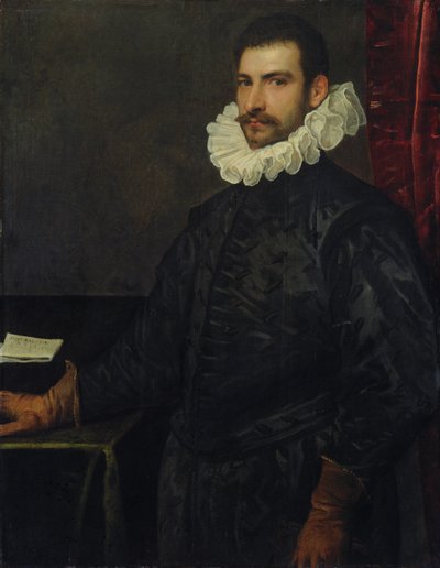 Portret van een Jonge Man door Domenico Robusti Tintoretto
