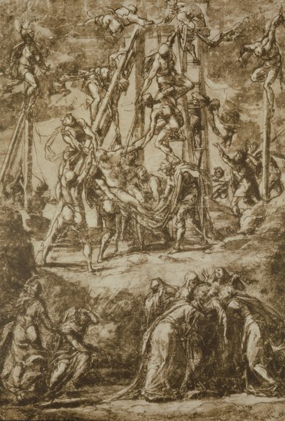 Studie voor de Afzetting door Domenico Robusti Tintoretto