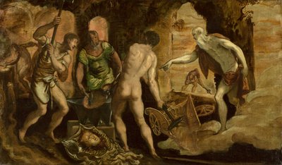 De smidse van Vulcanus door Domenico Robusti Tintoretto