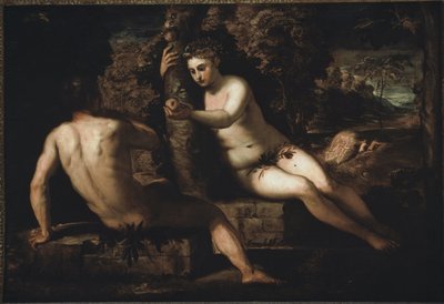 De erfzonde door Domenico Robusti Tintoretto