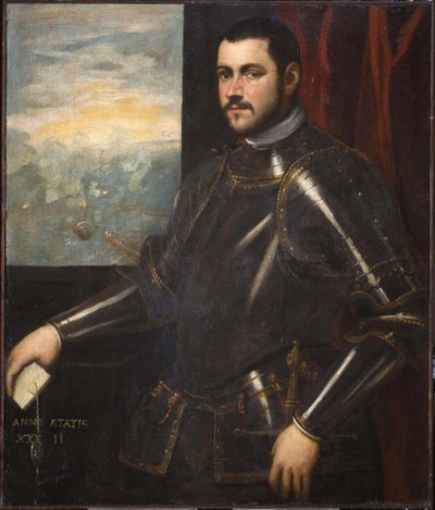 Portret van een Venetiaanse admiraal, 16e eeuw door Domenico, Tintoretto