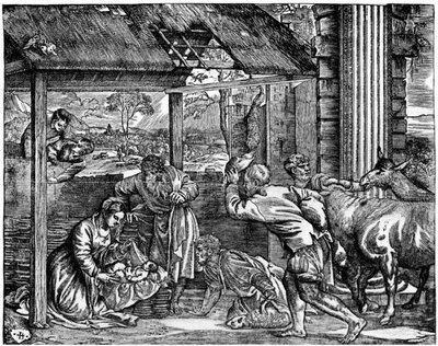 Aanbidding der herders, 1937 door Domenico dalle Greche
