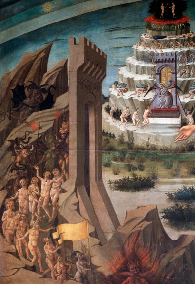 Dante Alighieri en zijn komedie door Domenico di Michelino