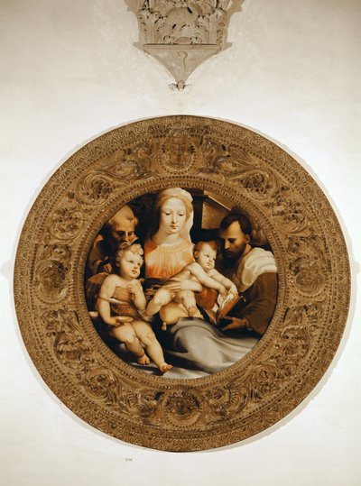 De Heilige Familie en Johannes de Doper door Domenico di Pace Beccafumi  