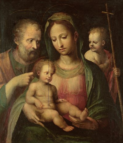 De Heilige Familie met Sint Jan door Domenico di Pace Beccafumi  