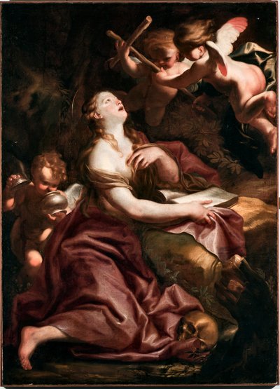 Sint Maria Magdalena Schilderij door Domenico Piola door Domenico the Elder Piola