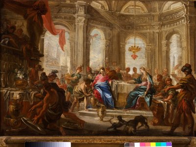 De Bruiloft te Kana door Domenico the Elder Piola