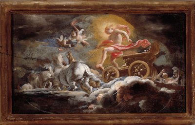 De wagen van de zon door Domenico the Elder Piola