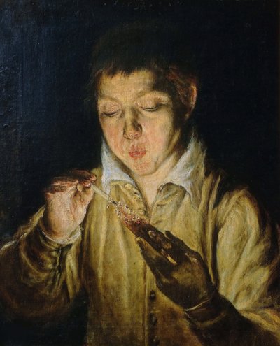 El Soplón Jongen die op een Kaars Blaast, ca 1571-1572 door Dominico El Greco