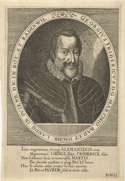 George Frederick van Baden-Durlach 1573-1638, ca. 1610 door Dominicus or Custodis Custos