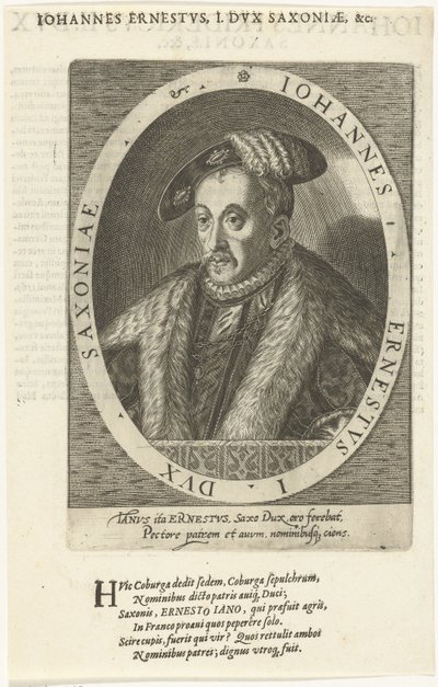 John Ernest 1521-1553, Hertog van Saxe-Coburg, 1601 door Dominicus or Custodis Custos