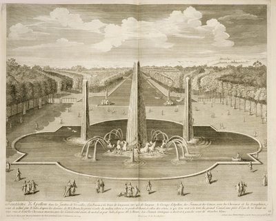 Fontein van Apollo in de tuinen van Versailles door Dominique (after) Girard