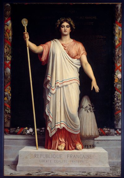 De Republiek Allegorie van de Franse Republiek door Dominique Papety (1815-1849) 1848 door Dominique Louis Papety