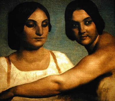 Twee Italiaanse vrouwen door Dominique Louis Papety