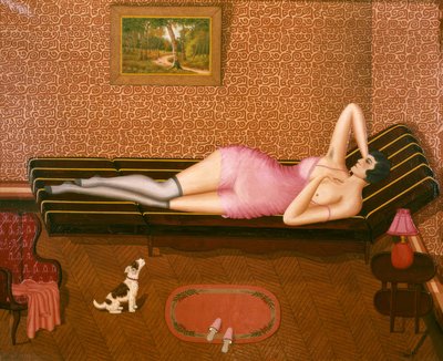 Zomerse middagdutje (liggende vrouw) door Dominique Peyronnet