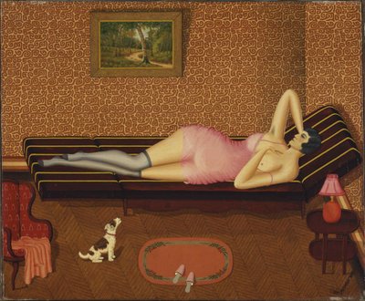 Zomersiësta Vrouw Liggend, 1933 door Dominique Peyronnet